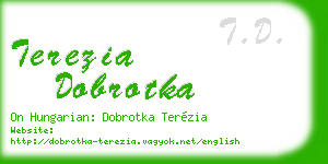 terezia dobrotka business card