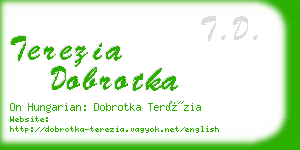 terezia dobrotka business card